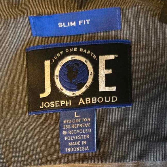 Gray Button Down Short Sleeve Shirt Joseph Abboud - Picture 5 of 5